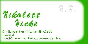 nikolett hicke business card